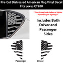 Fits Lexus CT200 2011-2018 Quarter Window American Flag Vinyl Decal Stickers - Bogar Tech Designs
