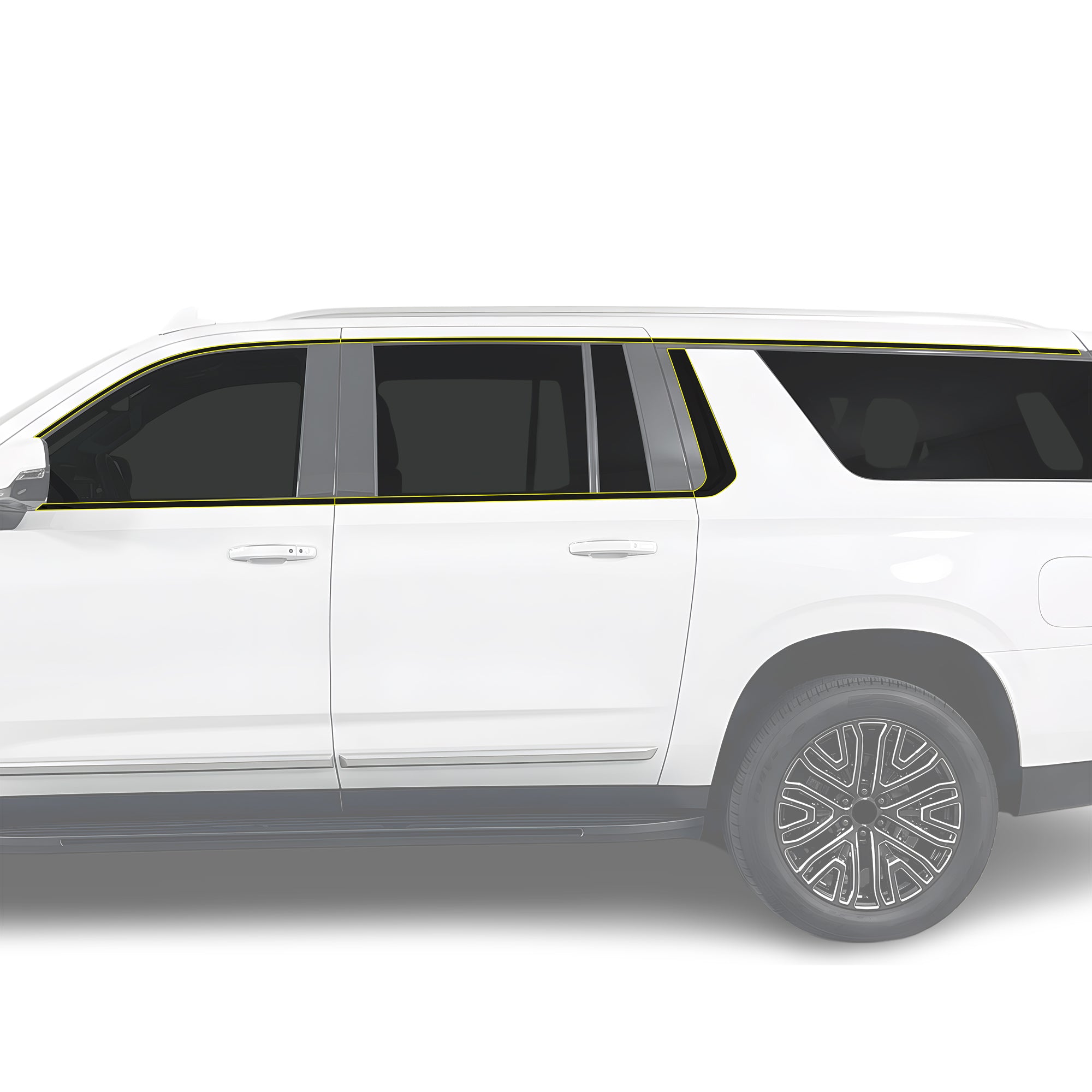 Fits GMC Yukon XL 2025-2026 Vinyl Chrome Delete Grille Blackout Decal Stickers Overlay Film - Bogar Tech Designs