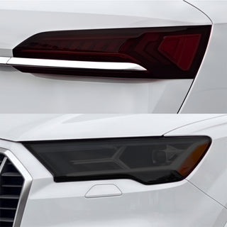 Fits Audi Q7 2020-2024 Full Headlight Taillight Precut Smoked PPF Tint Kit Film Overlay  - Bogar Tech Designs