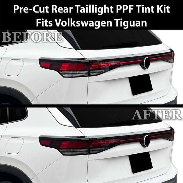 Fits Volkswagen Tiguan 2025-2027 Full Headlight Taillight Precut Smoked PPF Tint Kit Film Overlay  - Bogar Tech Designs