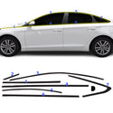 Fits Hyundai Sonata 2015-2017 Vinyl Chrome Delete Grille Blackout Decal Stickers Overlay Film - Bogar Tech Designs