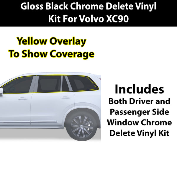 Fits Volvo XC90 2020-2025 Vinyl Chrome Delete Grille Blackout Decal Stickers Overlay Film - Bogar Tech Designs