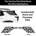 Fits Chevrolet Equinox 2025-2027 Animal Leopard Cheetah Cow Window Vinyl Decal Stickers - Bogar Tech Designs