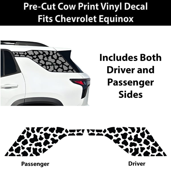 Fits Chevrolet Equinox 2025-2027 Animal Leopard Cheetah Cow Window Vinyl Decal Stickers - Bogar Tech Designs