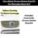 Fits Mercedes-Benz GLS 2017-2019 Vinyl Chrome Delete Grille Blackout Decal Stickers Overlay Film - Bogar Tech Designs