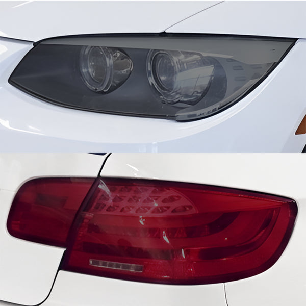 Fits BMW 3 Series 2011-2013 Full Headlight Taillight Precut Smoked PPF Tint Kit Film Overlay  - Bogar Tech Designs