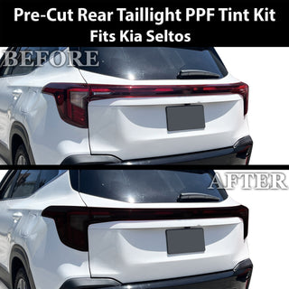 Fits Kia Seltos 2024-2025 Full Headlight Taillight Precut Smoked PPF Tint Kit Film Overlay  - Bogar Tech Designs