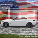 Fits Mercedes-Benz CLE Convertible 2024-2026 Quarter Window American Flag Vinyl Decal Stickers - Bogar Tech Designs