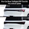 Fits Infiniti QX80 2025-2027 Full Headlight Taillight Precut Smoked PPF Tint Kit Film Overlay  - Bogar Tech Designs