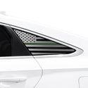 Fits Hyundai Sonata 2015-2017 Quarter Window American Flag Vinyl Decal Stickers - Bogar Tech Designs