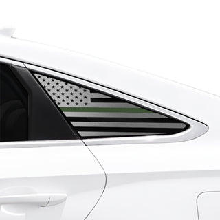 Fits Hyundai Sonata 2015-2017 Quarter Window American Flag Vinyl Decal Stickers - Bogar Tech Designs