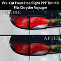 Fits Chrysler Voyager 2020-2025 Full Headlight Taillight Precut Smoked PPF Tint Kit Film Overlay  - Bogar Tech Designs