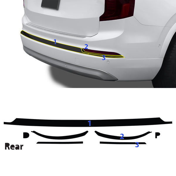 Fits Volvo XC90 2020-2025 Vinyl Chrome Delete Grille Blackout Decal Stickers Overlay Film - Bogar Tech Designs