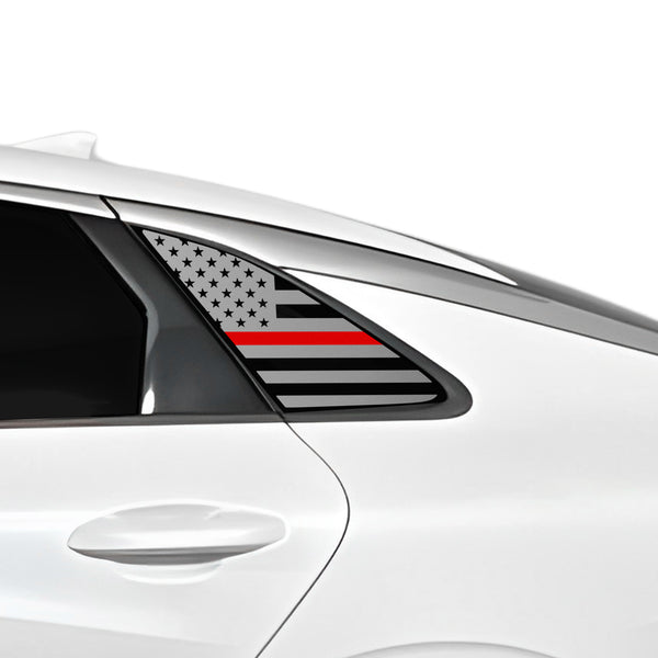 Fits Kia K5 2021-2026 Quarter Window American Flag Vinyl Decal Stickers - Bogar Tech Designs