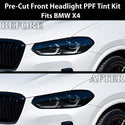 Fits BMW X4 2019-2025 Full Headlight Taillight Precut Smoked PPF Tint Kit Film Overlay  - Bogar Tech Designs