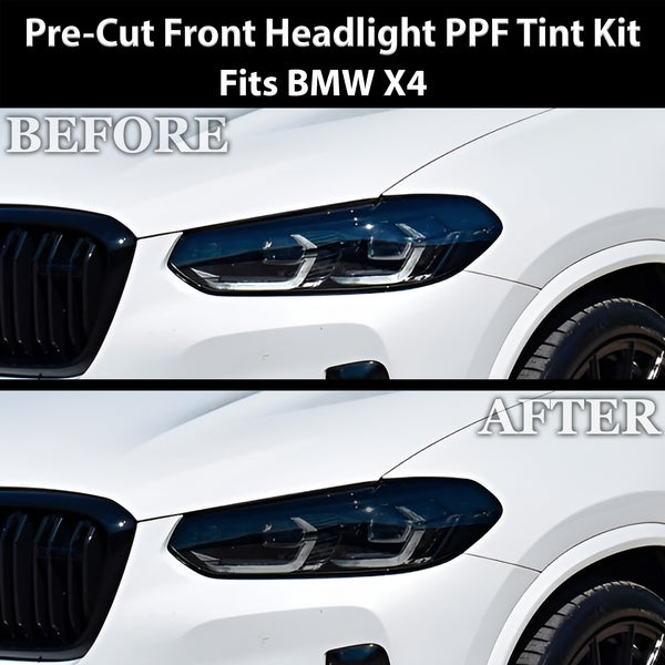Fits BMW X4 2019-2025 Full Headlight Taillight Precut Smoked PPF Tint Kit Film Overlay  - Bogar Tech Designs
