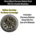Fits Lincoln Nautilus 2024-2026 Vinyl Chrome Delete Grille Blackout Decal Stickers Overlay Film - Bogar Tech Designs