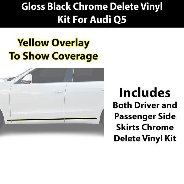Fits Audi Q5 2013-2017 Vinyl Chrome Delete Grille Blackout Decal Stickers Overlay Film - Bogar Tech Designs