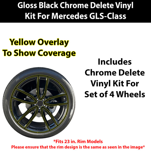 Fits Mercedes-Benz GLS 2024-2026 Vinyl Chrome Delete Grille Blackout Decal Stickers Overlay Film - Bogar Tech Designs