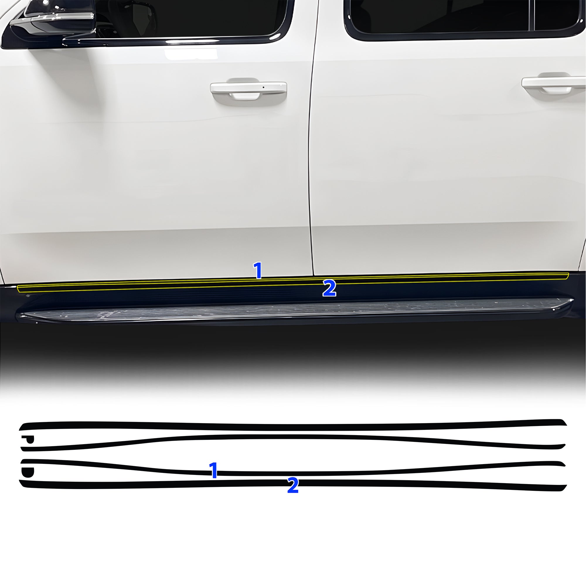Fits Jeep Grand Wagoneer L 2026-2027 Vinyl Chrome Delete Grille Blackout Decal Stickers Overlay Film - Bogar Tech Designs