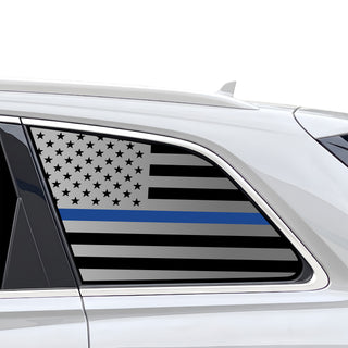 Fits Audi Q7 2017-2026 Quarter Window American Flag Vinyl Decal Stickers - Bogar Tech Designs