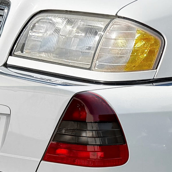 Fits Mercedes-Benz C280 1994-2000 Full Headlight Taillight Precut Smoked PPF Tint Kit Film Overlay  - Bogar Tech Designs