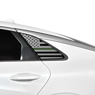 Fits Kia K5 2021-2026 Quarter Window American Flag Vinyl Decal Stickers - Bogar Tech Designs