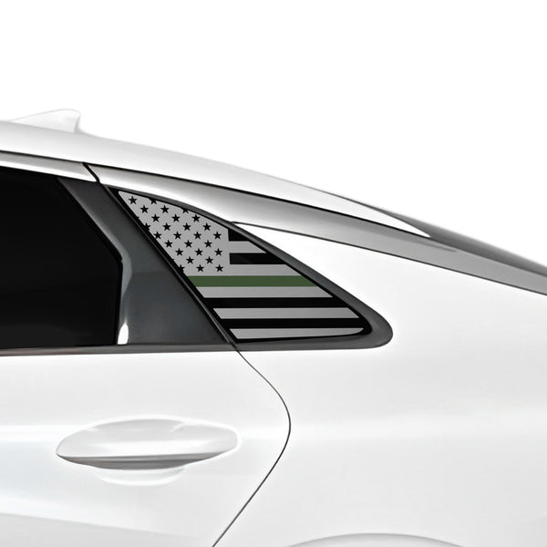 Fits Kia K5 2021-2026 Quarter Window American Flag Vinyl Decal Stickers - Bogar Tech Designs