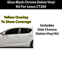Fits Lexus CT200 2014-2018 Vinyl Chrome Delete Grille Blackout Decal Stickers Overlay Film - Bogar Tech Designs