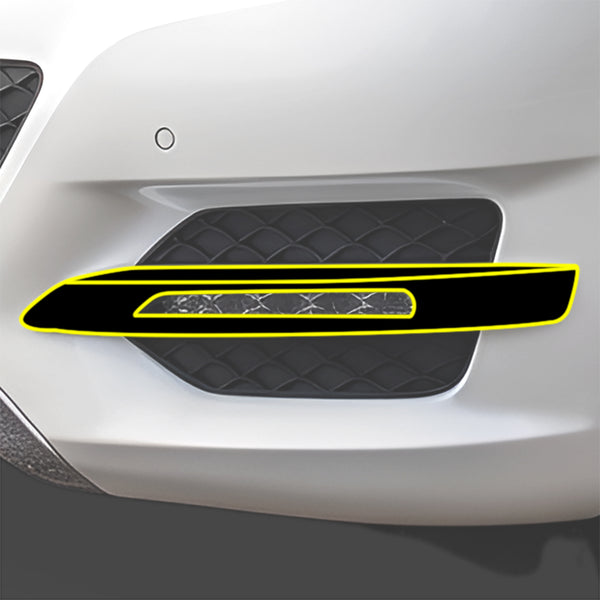 Fits Mercedes-Benz GLK 2013-2015 Vinyl Chrome Delete Grille Blackout Decal Stickers Overlay Film - Bogar Tech Designs