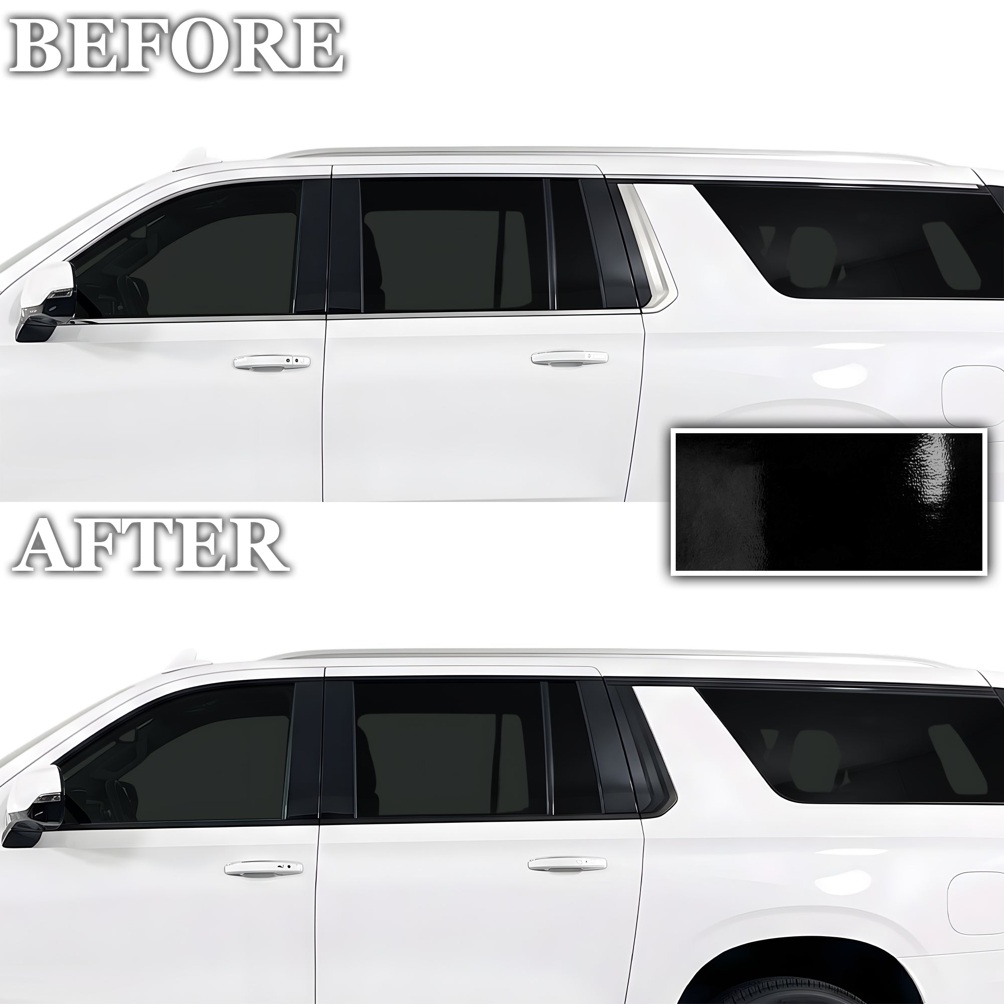 Fits GMC Yukon XL 2025-2026 Vinyl Chrome Delete Grille Blackout Decal Stickers Overlay Film - Bogar Tech Designs