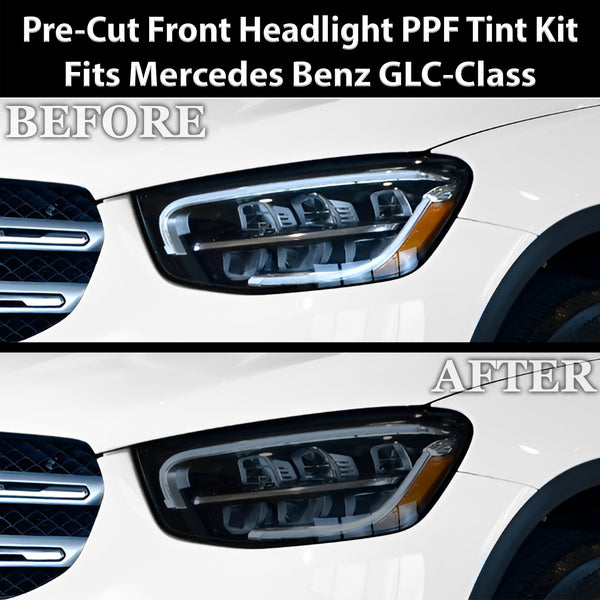 Fits Mercedes-Benz GLC-Class 2016-2022 Full Headlight Taillight Precut Smoked PPF Tint Kit Film Overlay  - Bogar Tech Designs