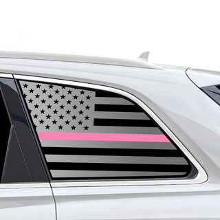 Fits Audi Q7 2017-2026 Quarter Window American Flag Vinyl Decal Stickers - Bogar Tech Designs