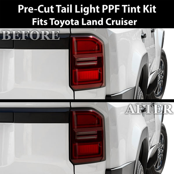 Fits Toyota Land Cruiser 2024-2026 Full Headlight Taillight Precut Smoked PPF Tint Kit Film Overlay  - Bogar Tech Designs