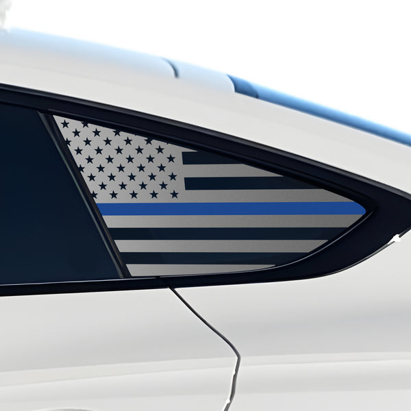 Fits Audi A5 Sportback 2018-2024 Quarter Window American Flag Vinyl Decal Stickers - Bogar Tech Designs