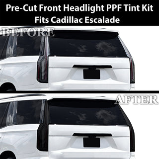 Fits Cadillac Escalade 2025-2026 Full Headlight Taillight Precut Smoked PPF Tint Kit Film Overlay  - Bogar Tech Designs