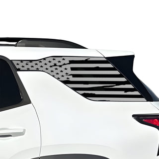 Fits Chevrolet Equinox 2025-2027 Quarter Window American Flag Vinyl Decal Stickers - Bogar Tech Designs