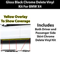 Fits BMW X4 2019-2025 Vinyl Chrome Delete Grille Blackout Decal Stickers Overlay Film - Bogar Tech Designs