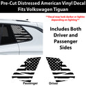 Fits Volkswagen Tiguan 2025-2027 Quarter Window American Flag Vinyl Decal Stickers - Bogar Tech Designs