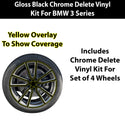 Fits BMW 3 Series 2019-2022 Vinyl Chrome Delete Grille Blackout Decal Stickers Overlay Film - Bogar Tech Designs