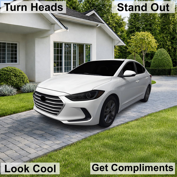 Fits Hyundai Elantra 2017-2018 Full Headlight Taillight Precut Smoked PPF Tint Kit Film Overlay  - Bogar Tech Designs