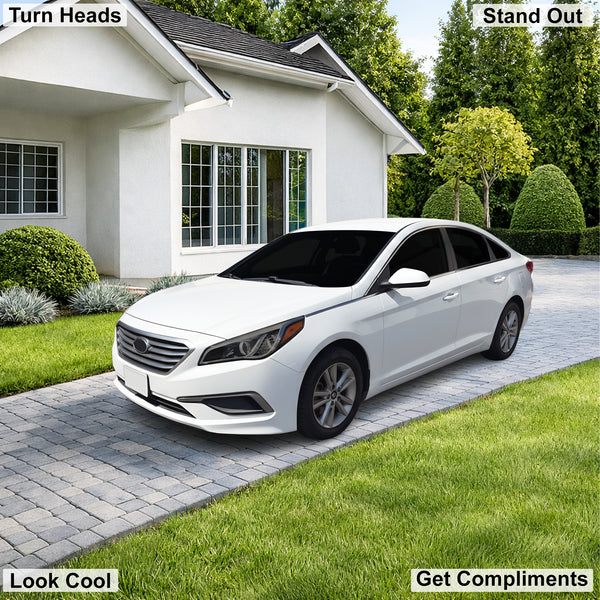 Fits Hyundai Sonata 2015-2017 Full Headlight Taillight Precut Smoked PPF Tint Kit Film Overlay  - Bogar Tech Designs