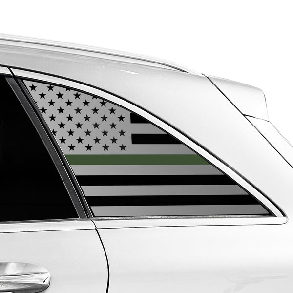 Fits Mercedes-Benz GLC-Class 2016-2022 Quarter Window American Flag Vinyl Decal Stickers - Bogar Tech Designs