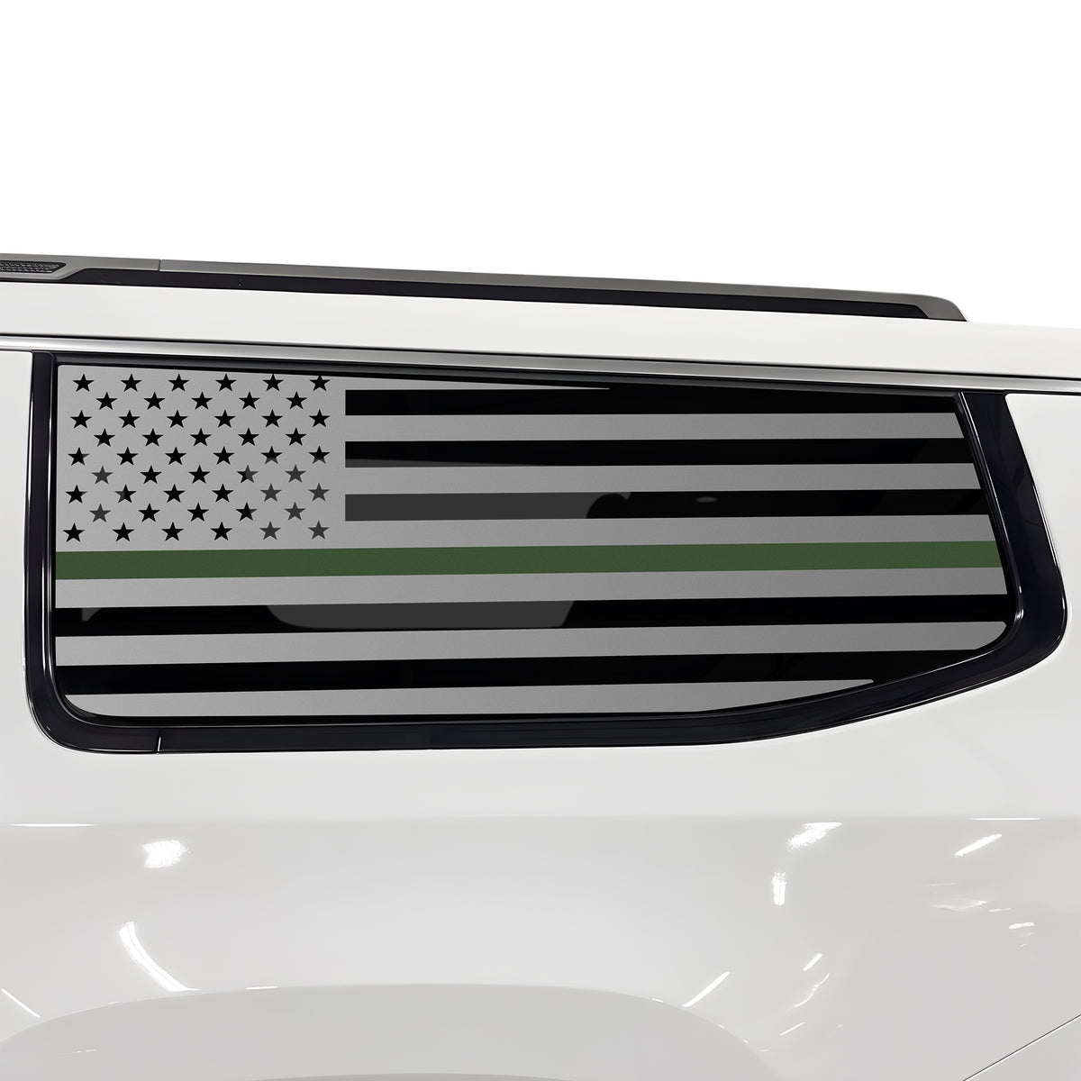 Fits Jeep Grand Wagoneer L 2022-2027 Quarter Window American Flag Vinyl Decal Stickers - Bogar Tech Designs