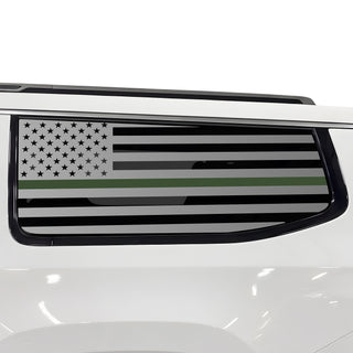 Fits Jeep Grand Wagoneer L 2022-2027 Quarter Window American Flag Vinyl Decal Stickers - Bogar Tech Designs