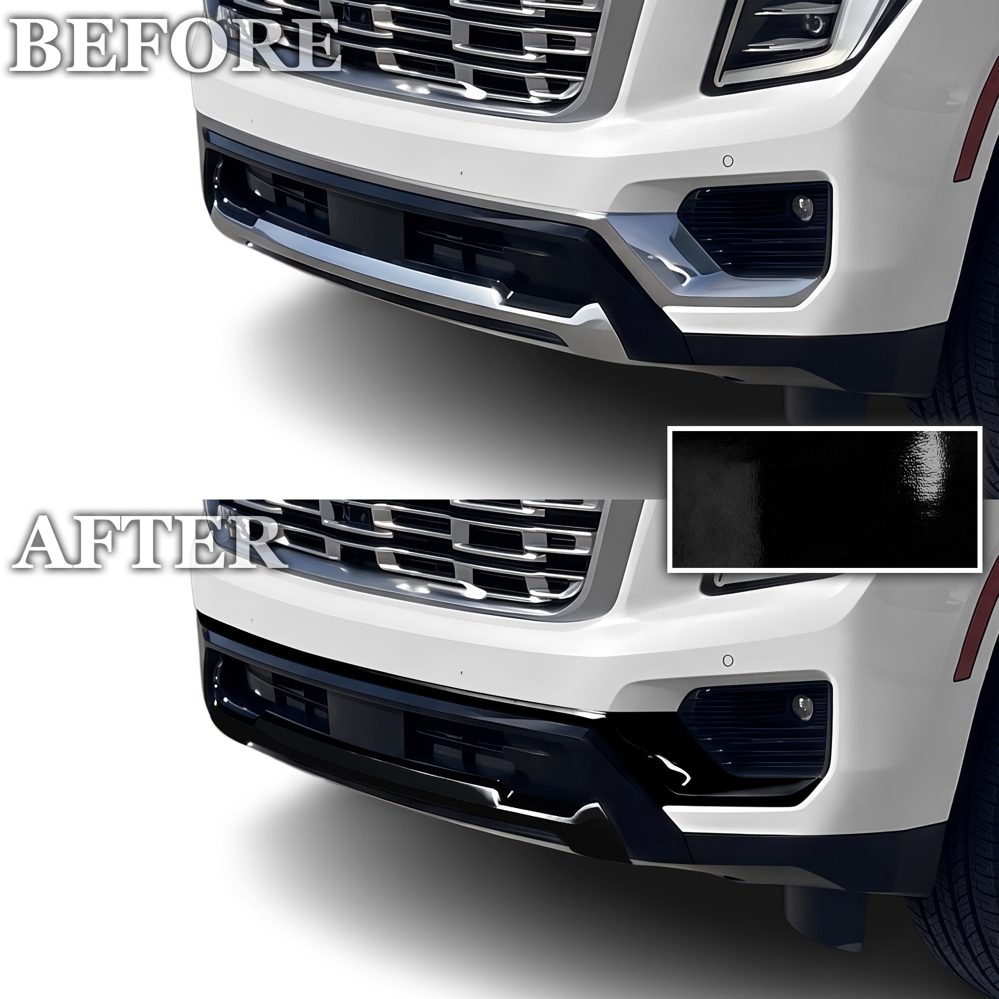 Fits GMC Yukon XL 2025-2026 Vinyl Chrome Delete Grille Blackout Decal Stickers Overlay Film - Bogar Tech Designs