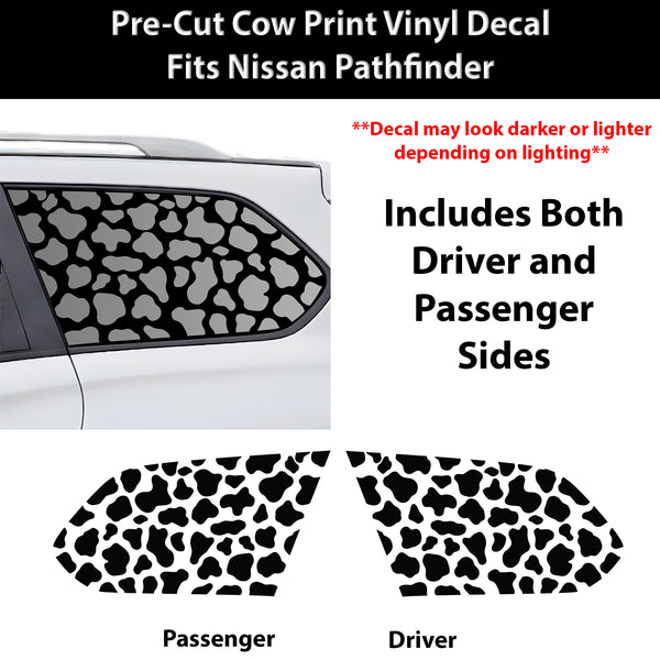 Fits Nissan Pathfinder 2013-2021 Animal Leopard Cheetah Cow Window Vinyl Decal Stickers - Bogar Tech Designs