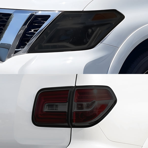 Fits Nissan Armada 2017-2020 Full Headlight Taillight Precut Smoked PPF Tint Kit Film Overlay