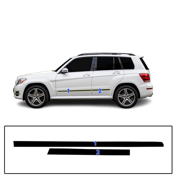Fits Mercedes-Benz GLK 2013-2015 Vinyl Chrome Delete Grille Blackout Decal Stickers Overlay Film - Bogar Tech Designs