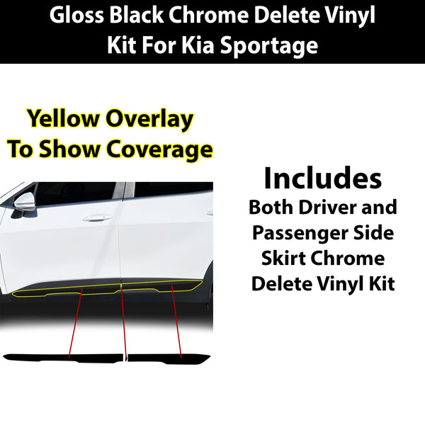 Fits Kia Sportage 2026-2027 Vinyl Chrome Delete Grille Blackout Decal Stickers Overlay Film - Bogar Tech Designs